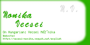 monika vecsei business card
